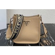 Prada Leather mini shoulder Bag 1BH191 Beige 2023