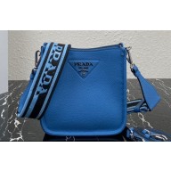 Prada Leather mini shoulder Bag 1BH191 Blue 2023