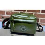 Gucci Shoulder bag with tonal Double G 725696 Leather Green 2023