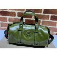 Gucci Small duffle bag with tonal Double G 725701 Leather Green 2023