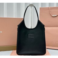Miu Miu IVY leather bag 5BG231 Black 2023