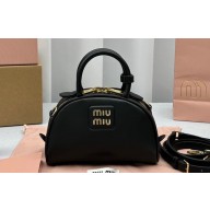 Miu Miu Leather top-handle bag 5BP085 Black 2023