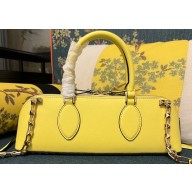 Valentino Rockstud E/W calfskin Small handbag Yellow 2023