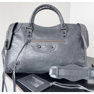 Balenciaga Classic City Large Handbag in Arena calfskin Gray