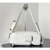 Balenciaga Superbusy XS Sling Bag in Arena calfskin White 2023