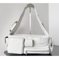Balenciaga Superbusy Small Sling Bag in Arena calfskin White 2023