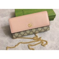 Gucci GG Marmont chain wallet 546585 Pink