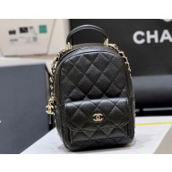Chanel Grained Calfskin Mini Backpack Bag AP3753 Black 2024 (ORIGINAL QUALITY)