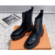 Louis Vuitton Heel 6cm LV Record Chelsea Boots in Glazed calf leather Black 2024