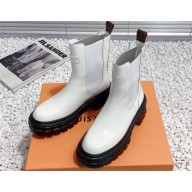 Louis Vuitton Heel 6cm LV Record Chelsea Boots in Glazed calf leather White 2024