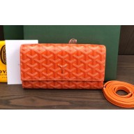 Goyard Varenne Continental Wallet with Strap Bag Orange