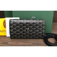 Goyard Varenne Continental Wallet with Strap Bag Black