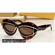 Loewe Cateye double frame sunglasses in acetate and metal LW40119l 06 2024