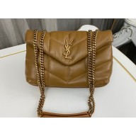 Saint Laurent toy puffer Bag in lambskin 759337 Brown