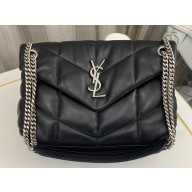Saint Laurent puffer small Bag in nappa leather 577476 Black/Silver