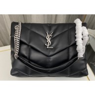 Saint Laurent puffer medium Bag in nappa leather 577475 Black/Silver