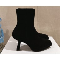 Dior Heel 8cm D-Fiction Heeled Ankle Boots in Suede Black 2024