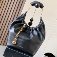 Loewe Small Squeeze bag in nappa lambskin Black