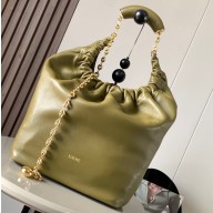 Loewe Medium Squeeze bag in nappa lambskin Green