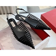 Valentino Rockstud leather slingback pumps Black Spring 2024