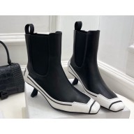 Dior Heel 5.5cm D-Motion Ankle Boots in Black/White 2024