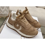 Dior C'est Sneakers in Nude Suede Calfskin and Mesh 2024