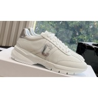 Celine Runner Cr-02 Low Lace-Up Sneaker In Calfskin White/Silver 2024