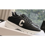 Celine Runner Cr-02 Low Lace-Up Sneaker In Calfskin Black/White 2024