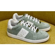 Dior Star Sneakers in Pastel Peyote Green Suede Calfskin and White Calfskin 2024
