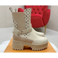Louis Vuitton Laureate Platform Desert Boots 1ACA9Z Calf leather Beige 2024