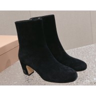 Miu Miu Suede booties 5T020E Black 2024