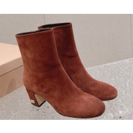 Miu Miu Suede booties 5T020E Brown 2024