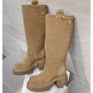 Rick Owens Heel 7cm LUXOR PULL ON BOGUN High Boots in Beige 2024