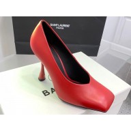 Balmain Heel 10cm Red Leather Pumps Spring-Summer 2024 Fashion show