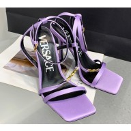 Versace Heel 10.5cm Crystal Medusa '95 Sandals Satin Lilac 2024