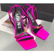 Versace Heel 10.5cm Crystal Medusa '95 Sandals Satin Fuchsia 2024