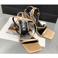 Versace Heel 10.5cm Crystal Medusa '95 Sandals Satin Beige 2024