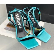 Versace Heel 10.5cm Crystal Medusa '95 Sandals Satin Cyan 2024