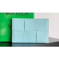 Bottega Veneta Cassette Intreccio leather Credit Card Case TEAL WASHED 2024