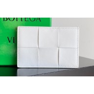 Bottega Veneta Cassette Intreccio leather Credit Card Case White 2024