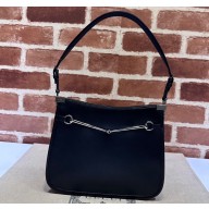 Gucci Horsebit Slim small shoulder bag 764191 Leather Black