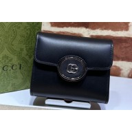 Gucci Petite GG medium wallet 760197 Leather Black