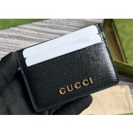Gucci Card case with Gucci script 773428 leather Black 2024