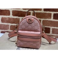 Gucci Ophidia mini GG shoulder bag in pink canvas 739701 2024