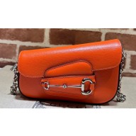 Gucci Horsebit 1955 Mini shoulder bag 774209 Leather Orange