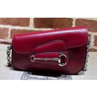 Gucci Horsebit 1955 Mini shoulder bag 774209 Leather Red