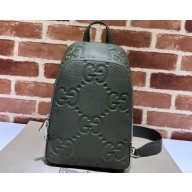Gucci Jumbo GG Leather crossbody bag 766937 Green