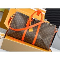 Louis Vuitton Monogram Canvas Keepall Bandoulière 50 Bag M46770 Orange 2024