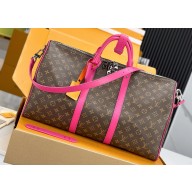 Louis Vuitton Monogram Canvas Keepall Bandoulière 50 Bag M46773 Fuchsia 2024