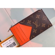 Louis Vuitton Monogram Canvas Coin Card Holder M82909 Orange 2024